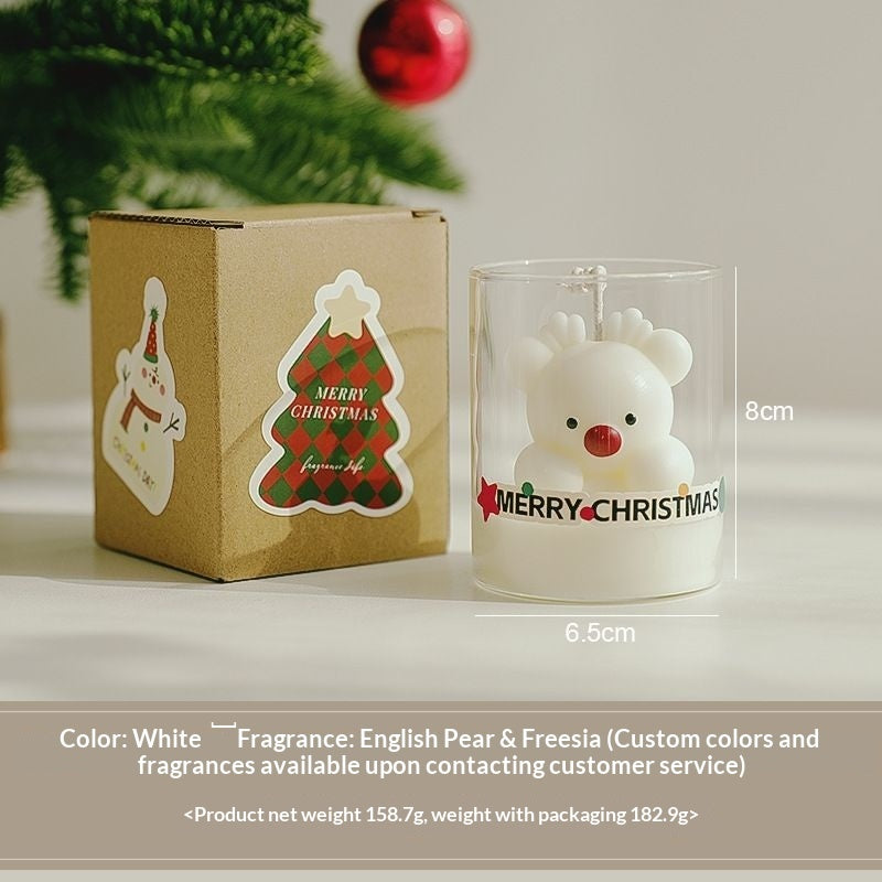 Santa Claus-themed Glass Holders Soy Wax Candles