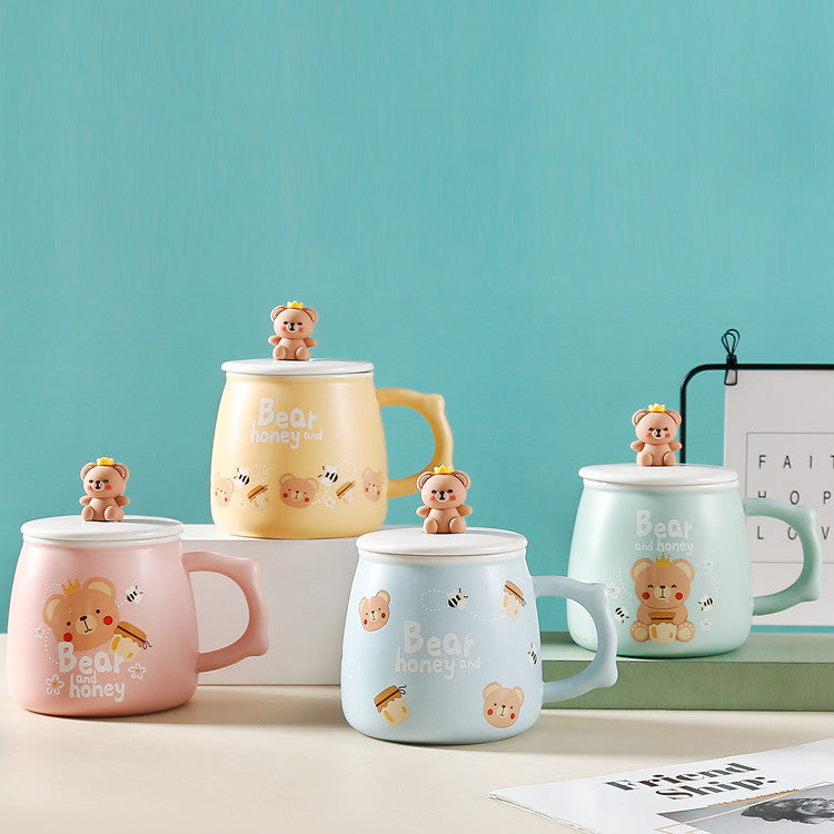 Practical Gift Cartoon Ceramic Mug Set