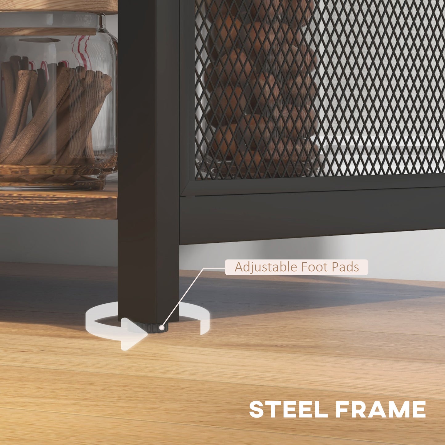 LED Wine Cabinet with Charging Station Holders