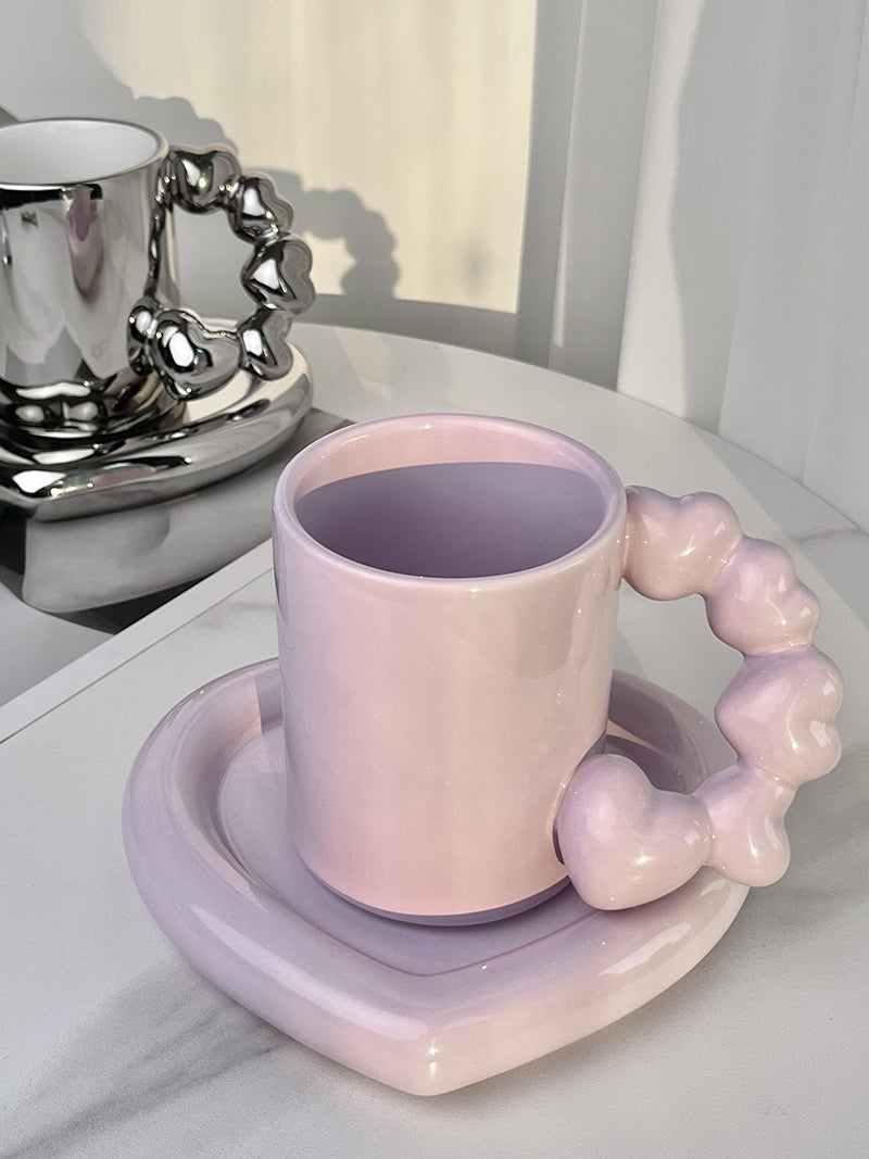 Mug Ceramic Coffee Cup And Saucer Set