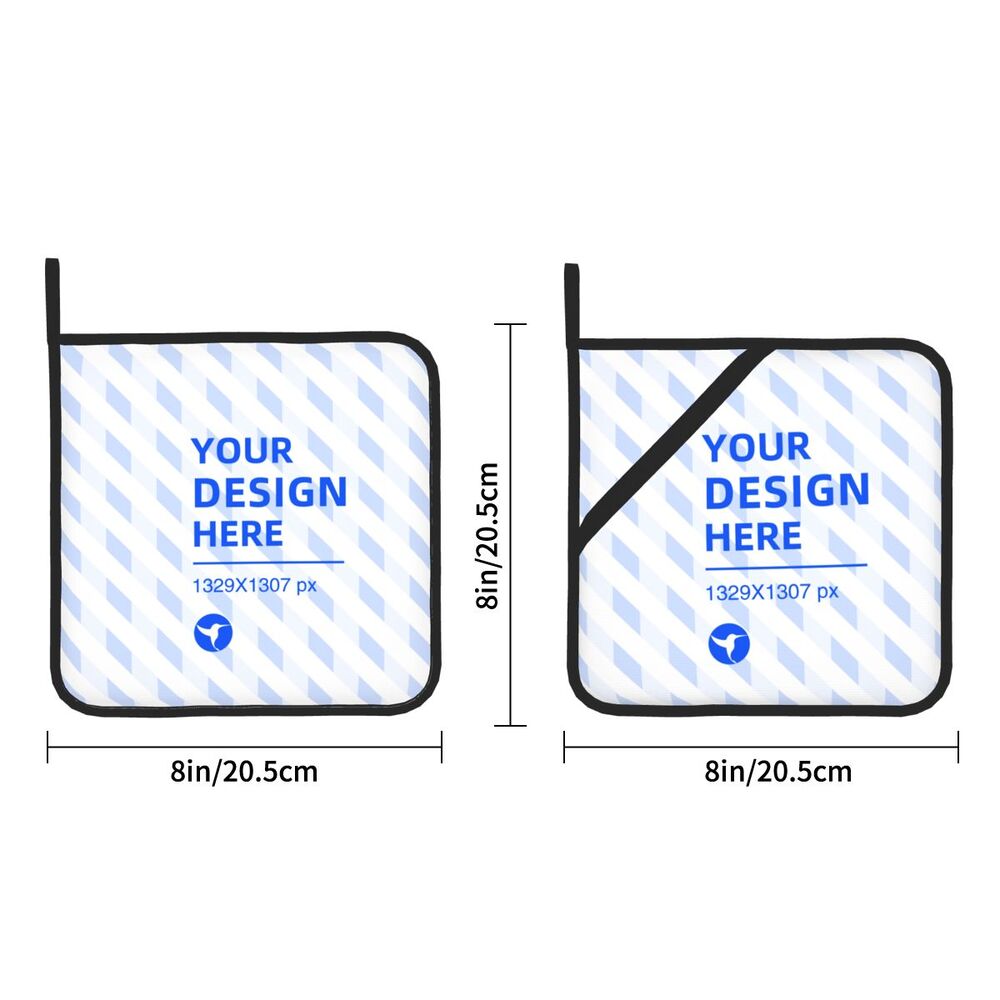 Two-Piece Set Of Square Insulated Pot Holders