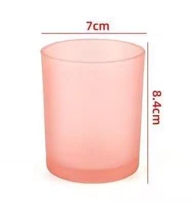 Candlestick Diy Glass Jar Colored Frosted Glass Container