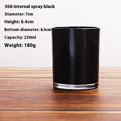 Candlestick Diy Glass Jar Colored Frosted Glass Container