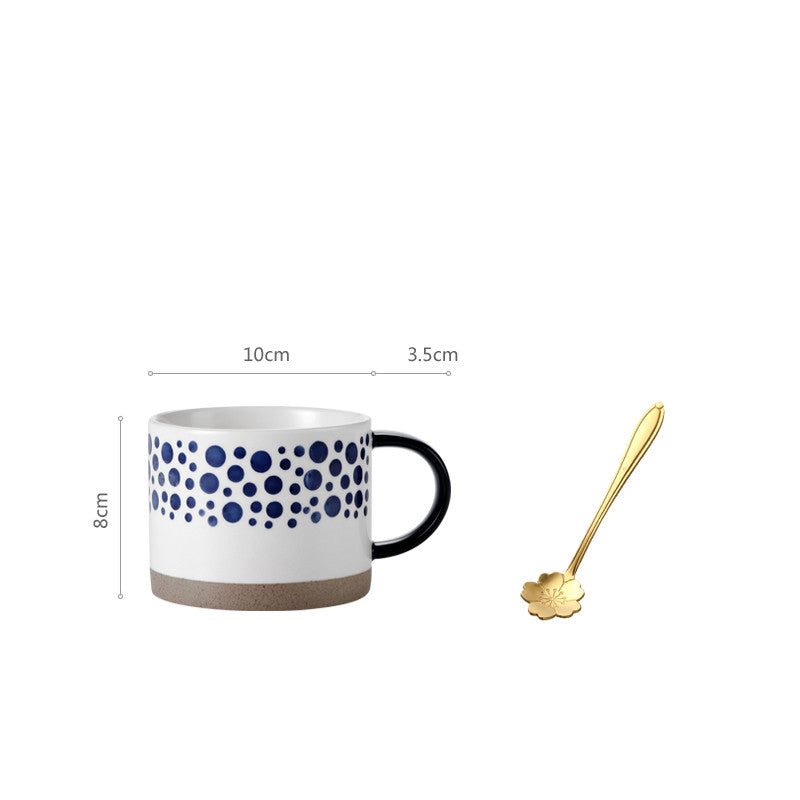 Japanese-style Large-capacity Breakfast Hand-painted Stoneware Mug