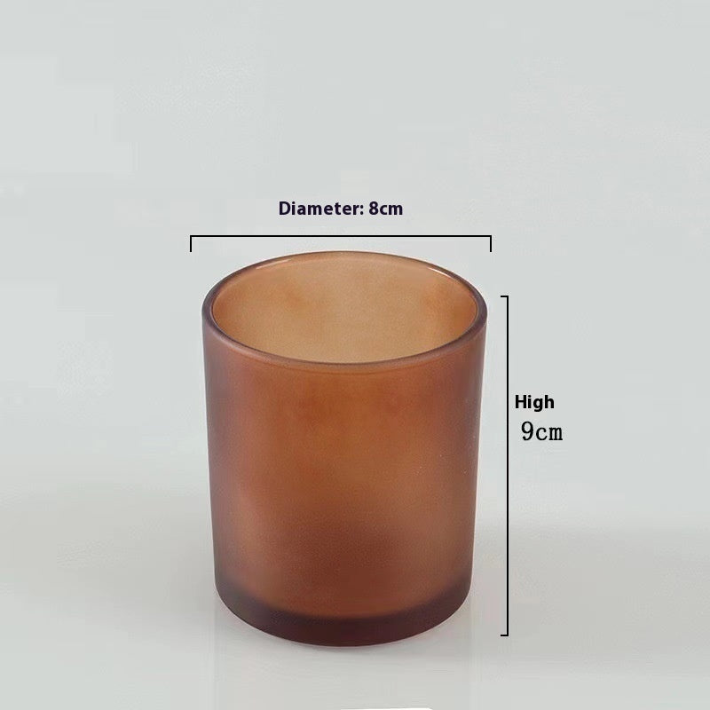 Candlestick Diy Glass Jar Colored Frosted Glass Container